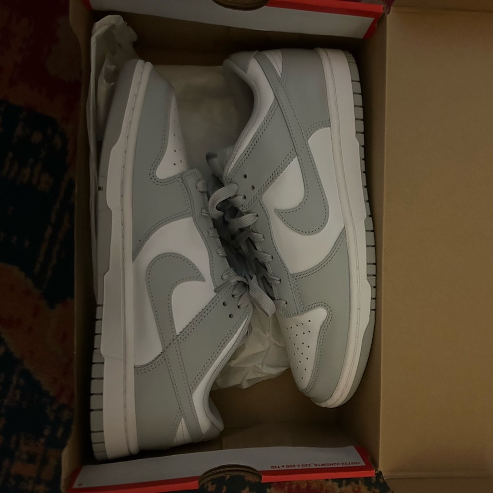 Brand new grey fog Nike dunks.